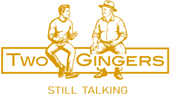 Two Gingers Logo - Gold Transparent BG Two Gingers Logo